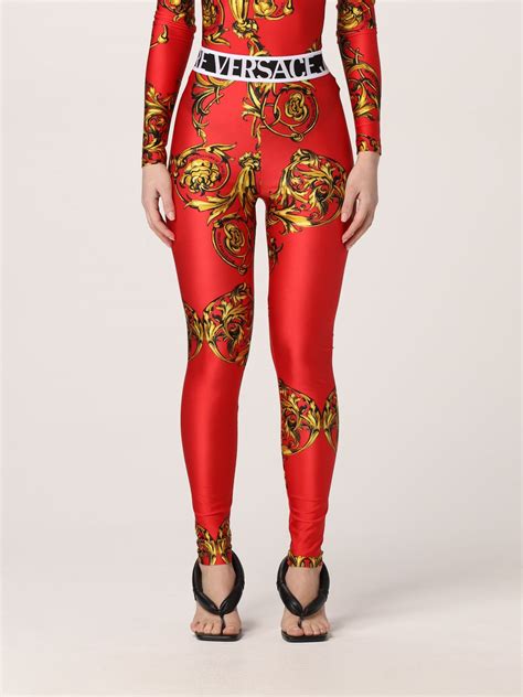 versace print red|versace print leggings.